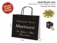 BUSTE IN CARTA BICOLOR NERO/ARGENTO  